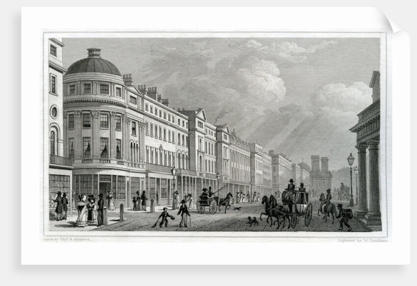 Regent Street, London by Thomas Hosmer Shepherd