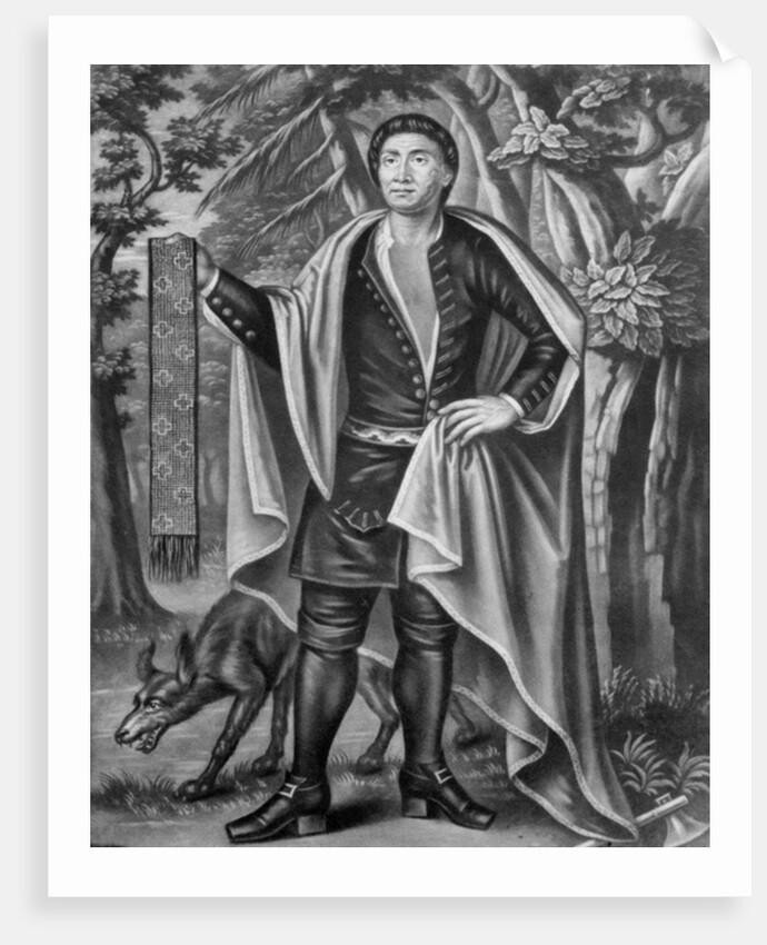 Portrait of Tee Yee Neen Ho Ga Row, Emperor of the Six Nations, 1710 by English School