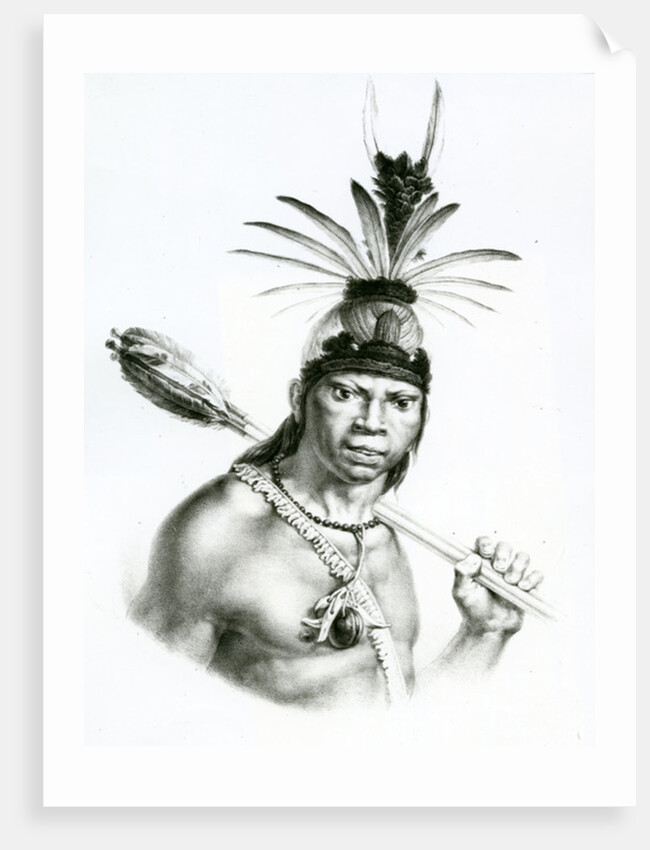 Chief Camacan Mongoyo from 'A Pitoresque and Historical Trip to Brazil' by Jean Baptist Debret, 1834 by Charles Etienne Pierre Motte