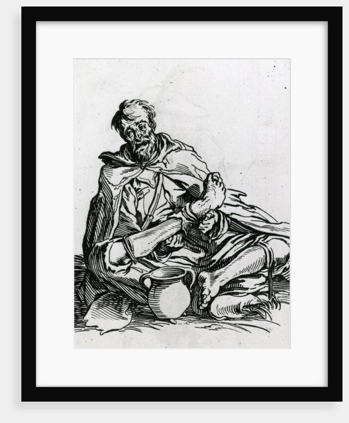 Seated Beggar by Jacques Callot