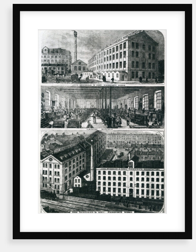 General View of John Brimsmead & Sons Pianoforte works, Grafton Road, Kentish Town, London by English School