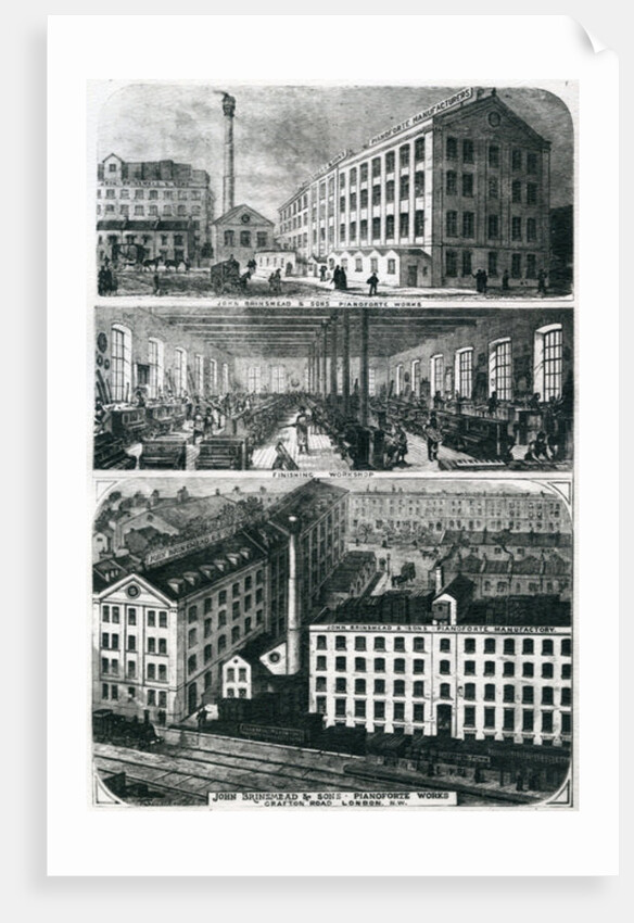General View of John Brimsmead & Sons Pianoforte works, Grafton Road, Kentish Town, London by English School