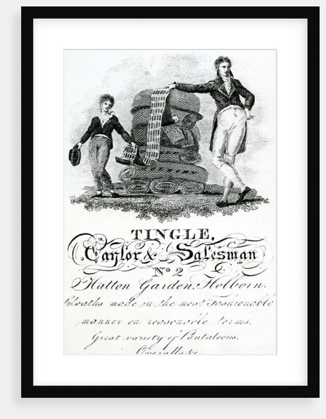 Trade card for Tingle, Taylor and Salesman, No 2 Hatton Garden, Holborn by English School