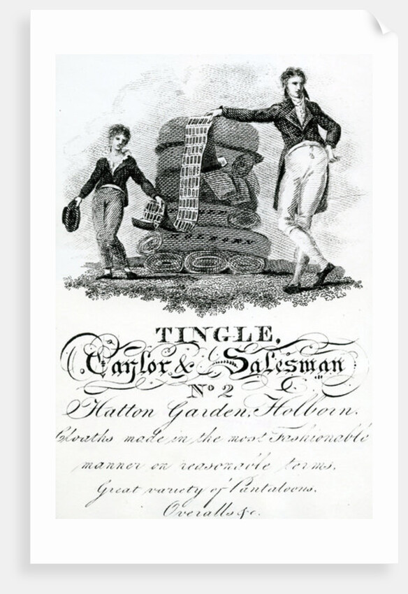 Trade card for Tingle, Taylor and Salesman, No 2 Hatton Garden, Holborn by English School