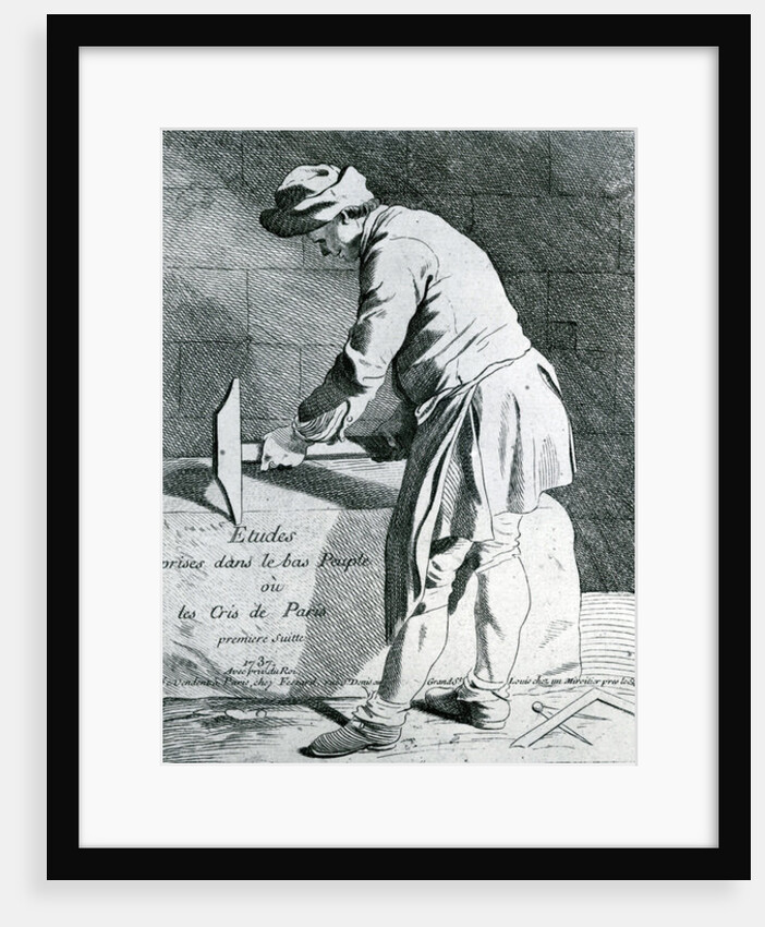 Stone mason, 1737 by French School
