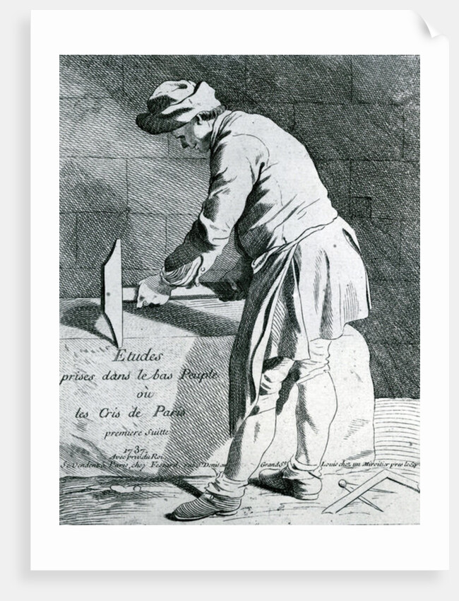 Stone mason, 1737 by French School