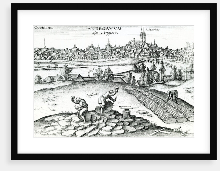 Slate Quarry in Angers, 1561 by Joris Hoefnagel