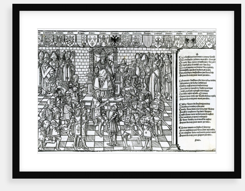 Pope Urban II presiding over the Council of Clermont in 1095 by French School