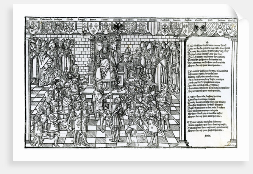 Pope Urban II presiding over the Council of Clermont in 1095 by French School