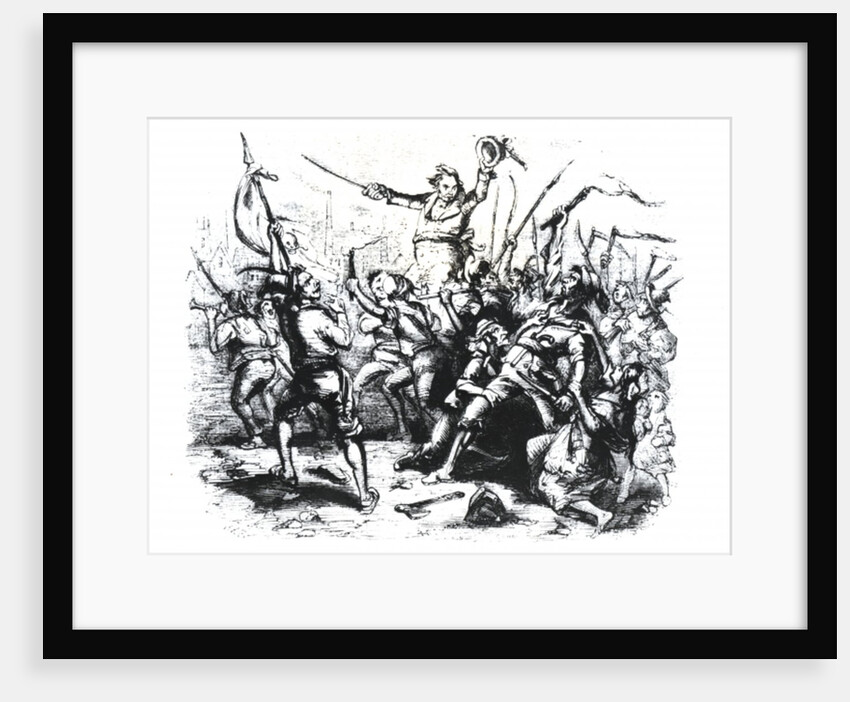 Luddite Rioters, 1813 by Hablot Knight Browne