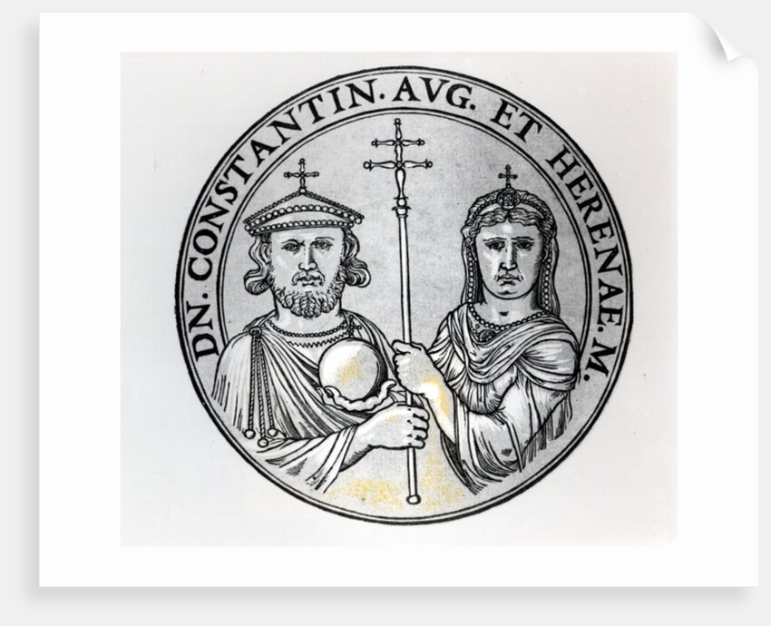 Constantine VI and his Mother Irene by Anonymous