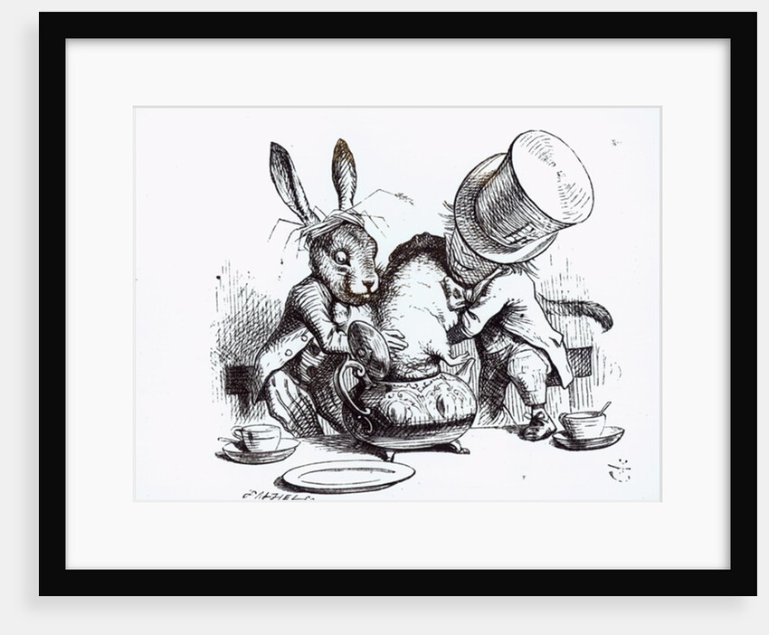 The Mad Hatter and the March Hare putting the Dormouse in the Teapot by John Tenniel