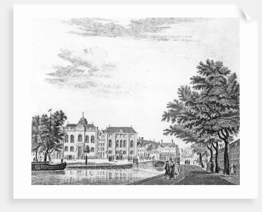 The Two Large Synagogues of German Jews in Amsterdam, Netherlands, 1765 by Jan de Beijer