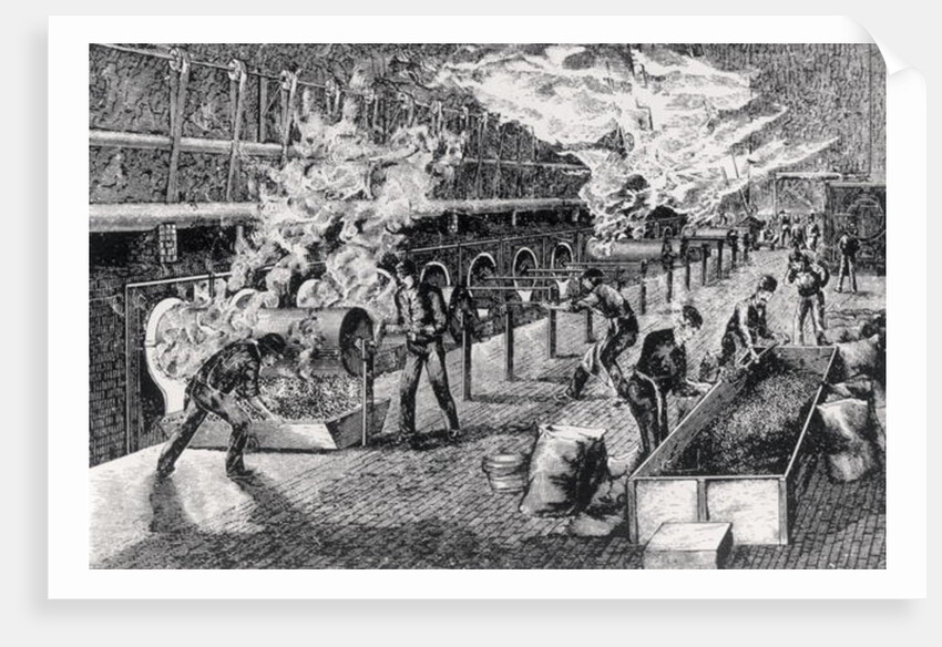 Coffee Roasting, 1870 by English School