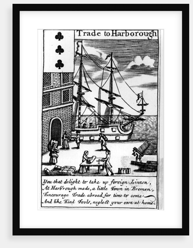 Trade at Harborough, English playing card by English School