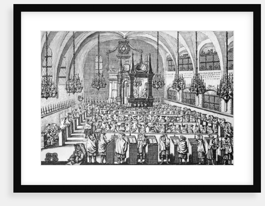 The Gathering in the Synagogue, 1705 by German School