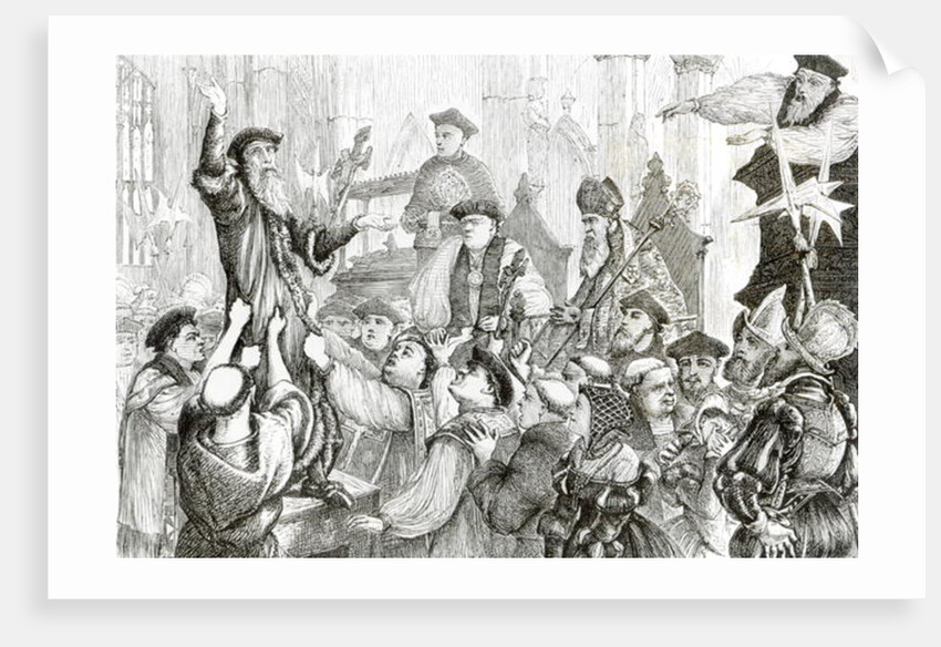 The Recantation of Archbishop Cranmer in St Mary's Church, Oxford by English School