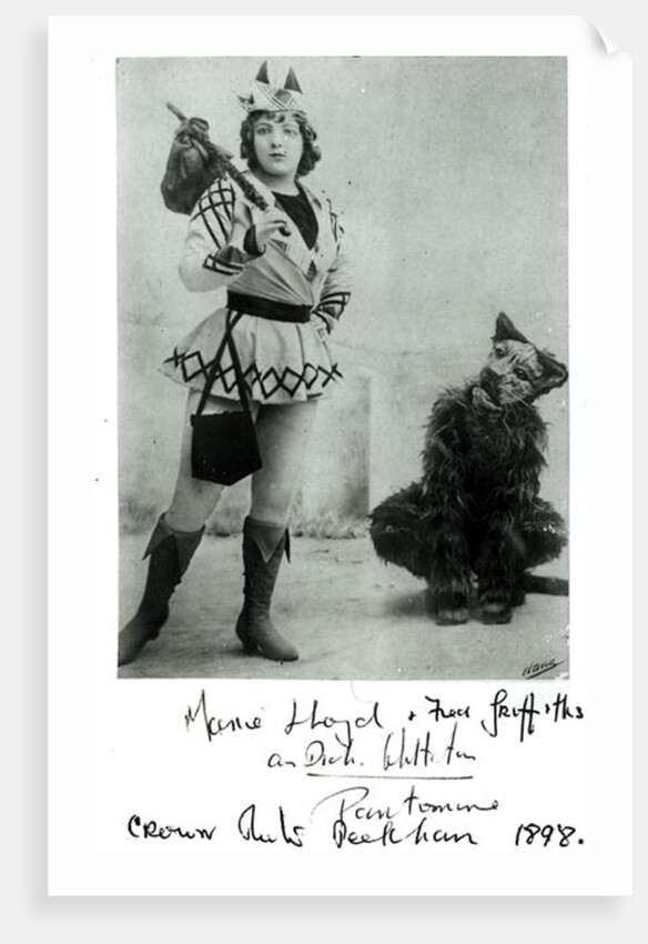 Marie Lloyd as Dick Whittington in 1898 by English Photographer