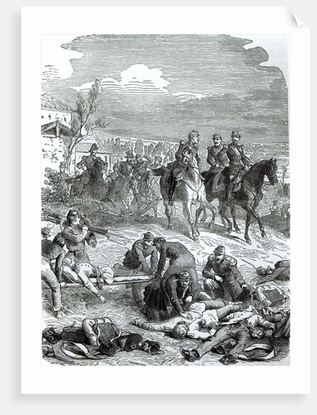 The Emperor Napoleon III on the Field of Battle at Solferino, 24th June 1859 by English School