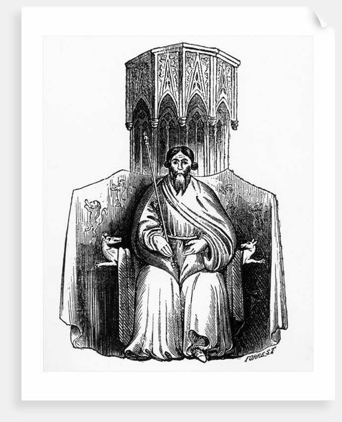 Owen Glendower from his seal, engraved in the 'Archaeologia' by English School