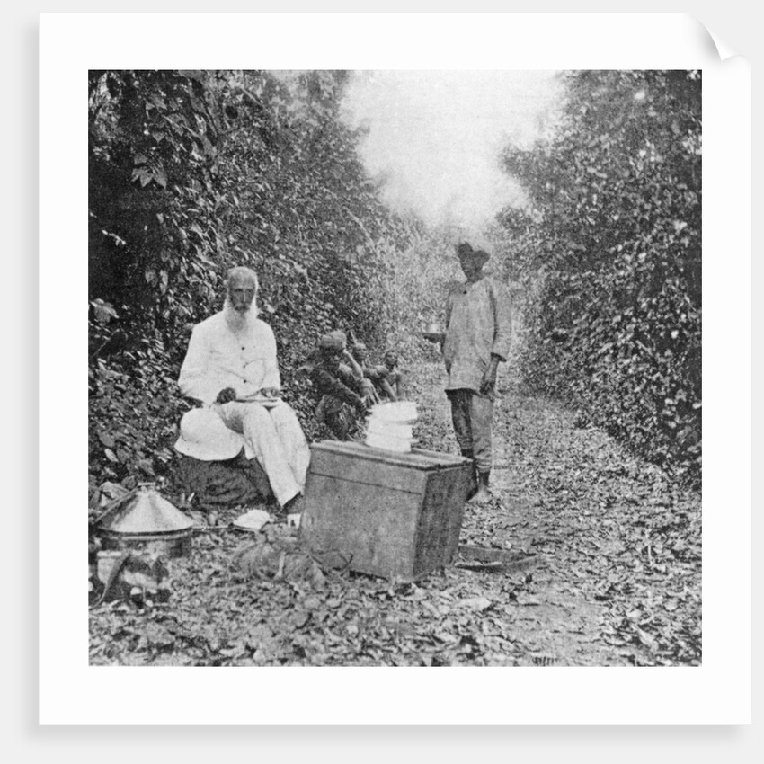 Mid-day halt on the march by English Photographer