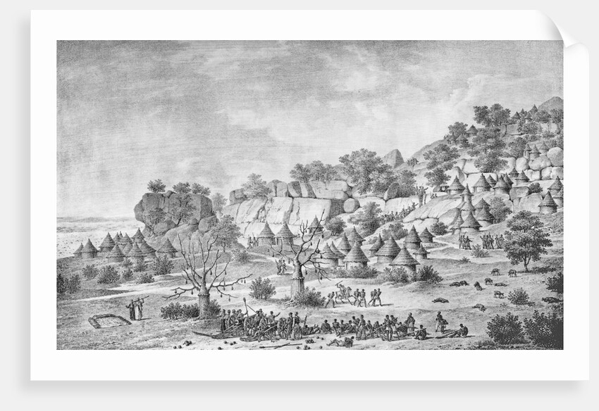 View of the village north of Agady in the Bertat region by Frederic (after) Cailliaud