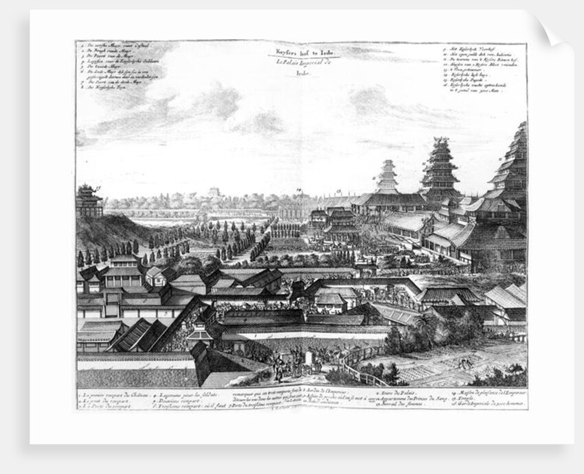 The Imperial Palace Edo, 1725 by Dutch School