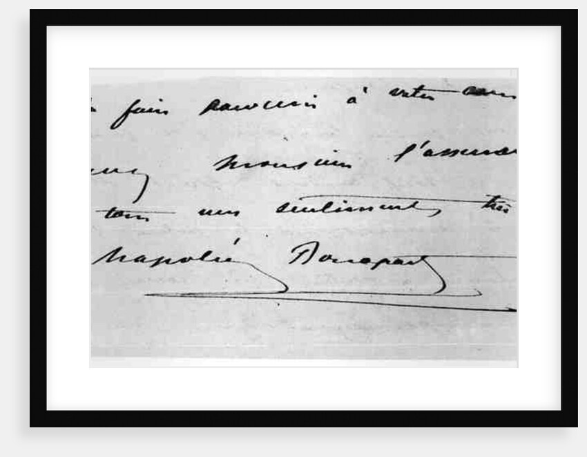 Handwriting and Signature of Napoleon Bonaparte by Anonymous