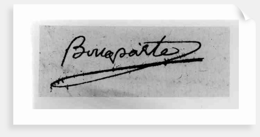 Signature of Napoleon Bonaparte by Anonymous