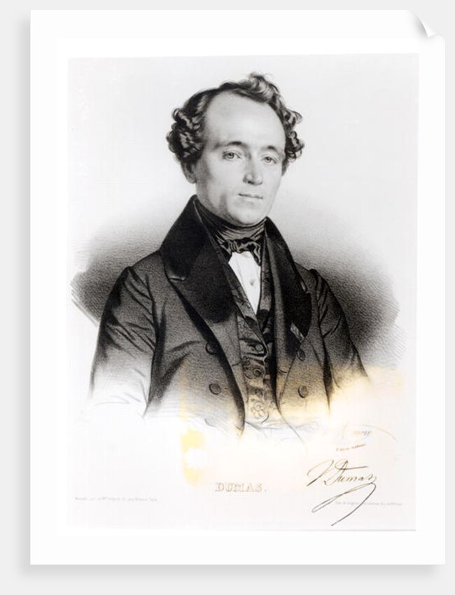 Portrait of Alexandre Dumas Fils engraved by Gregoire and Deneux by French School