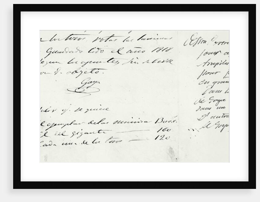 Letter from the Artist by Francisco Jose de Goya y Lucientes