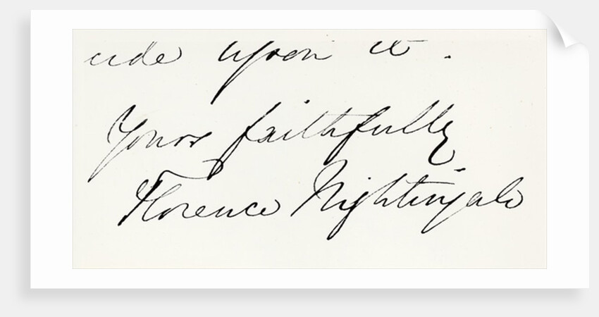 Signature of Florence Nightingale by Anonymous