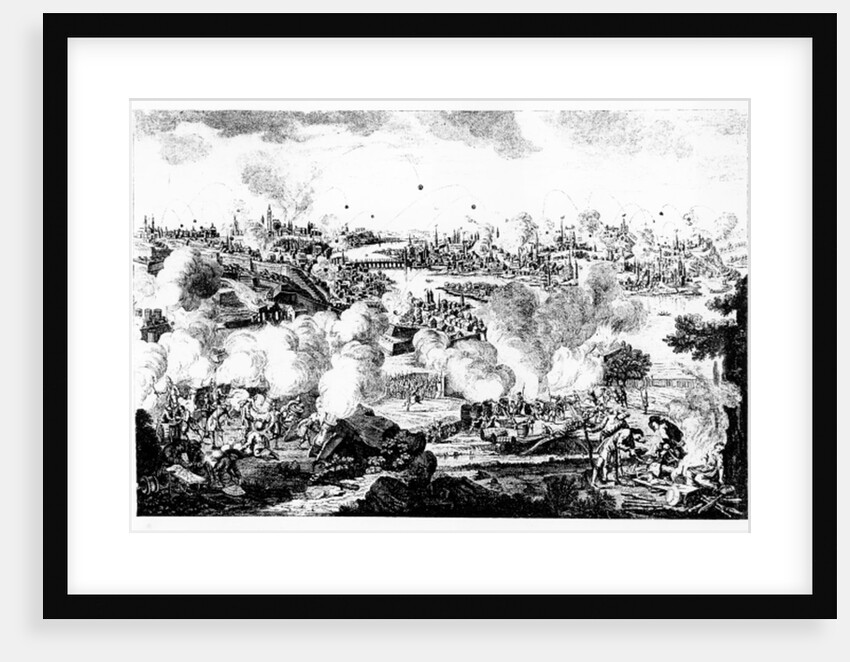 Bombardment of Prague During the Night of 29th and 30th May 1757 by German School