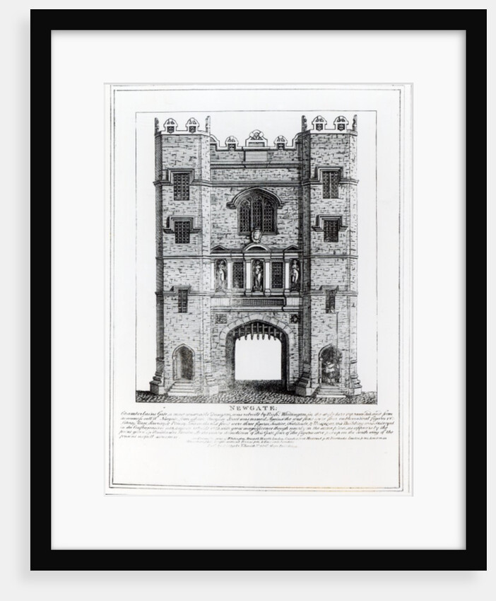 Newgate, London, pub. 1761 by English School
