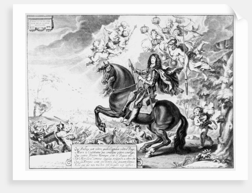 Equestrian Portrait of Charles II with Gods by Cornelius van Caukercken