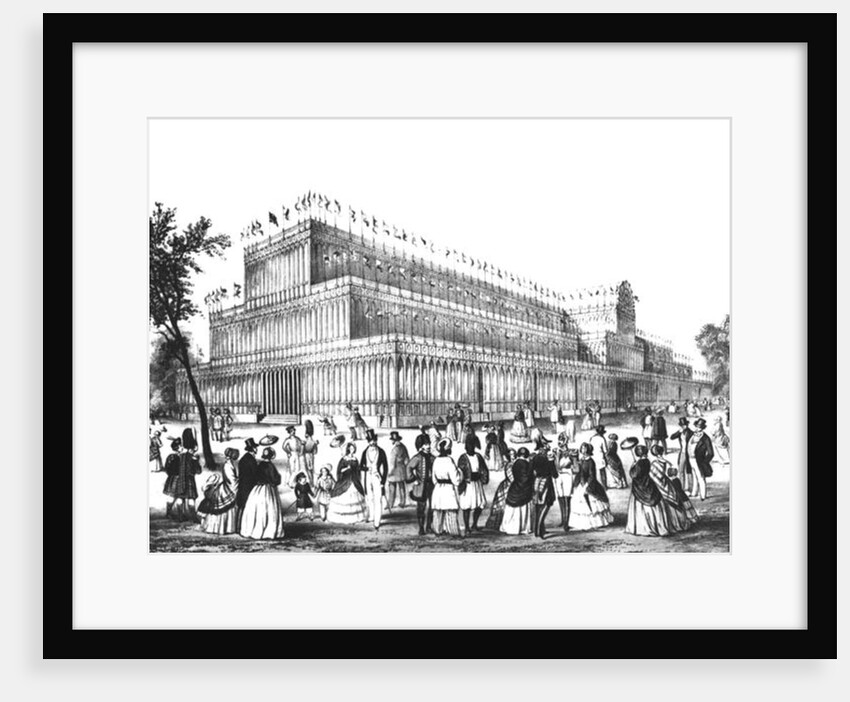 View of the Exterior of the Crystal Palace, built for the Great Exhibition of 1851 by English School