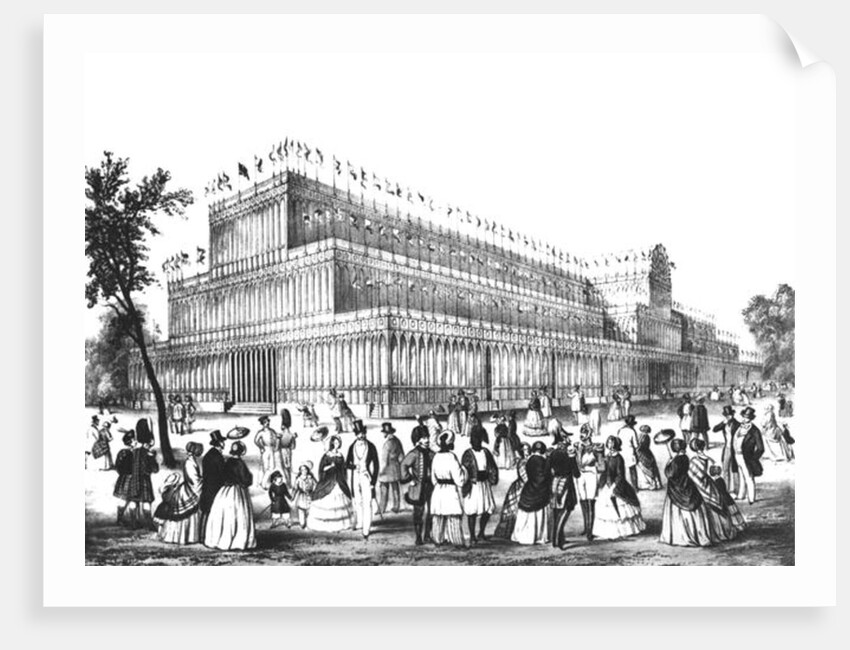 View of the Exterior of the Crystal Palace, built for the Great Exhibition of 1851 by English School