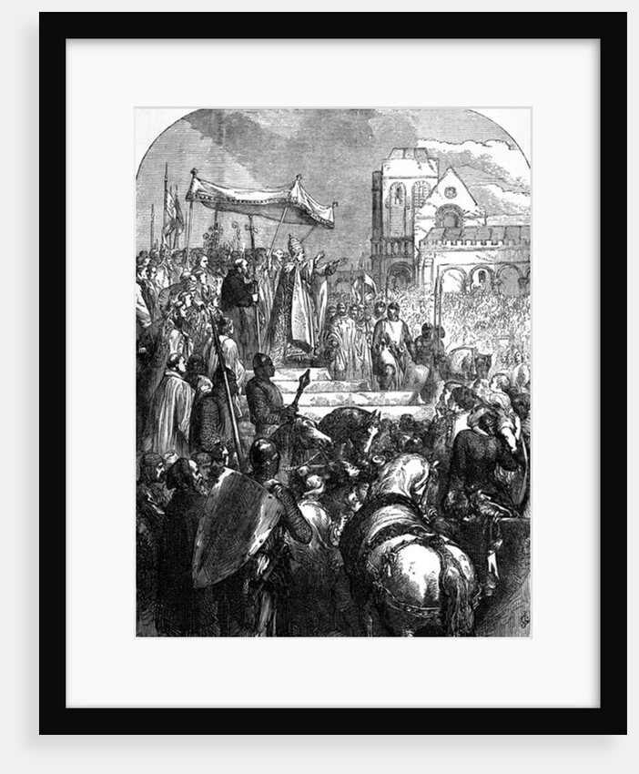 Pope Urban II Preaching the First Crusade in the Market Place of Clermont in 1095 by English School