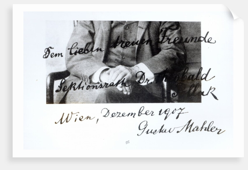 Extract from a letter from Gustav Mahler, December 1907 by Anonymous