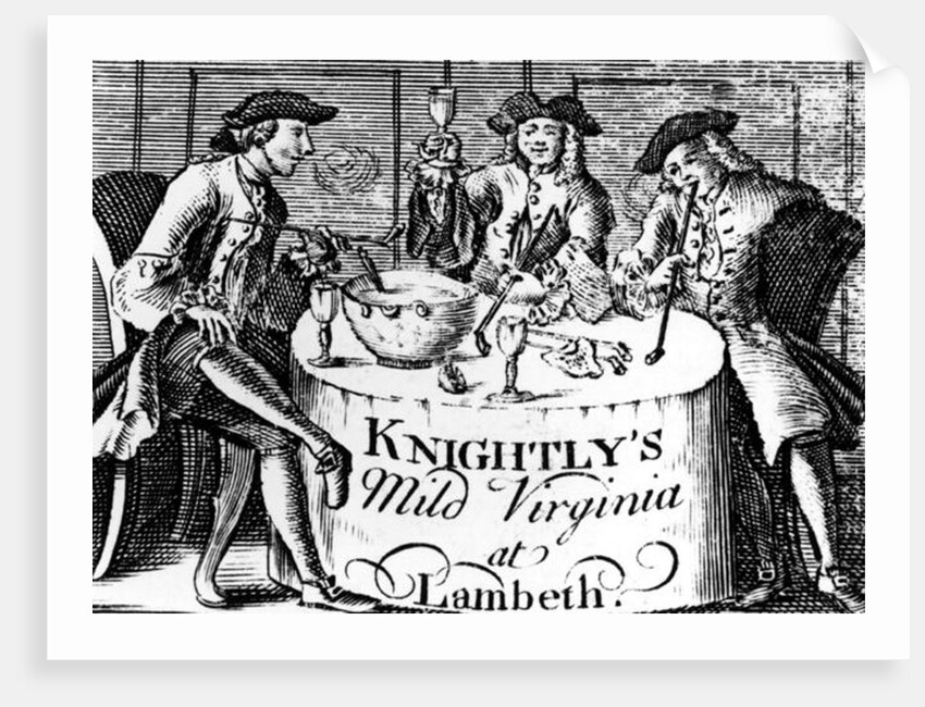 Advertisement for 'Knightly's Mild Virginia at Lambeth' by English School