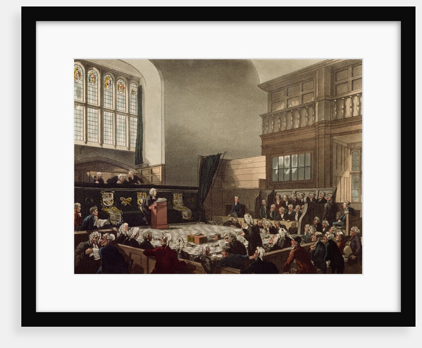 Court of Exchequer, Westminster Hall by T. & Pugin A.C.(1762-1832) Rowlandson