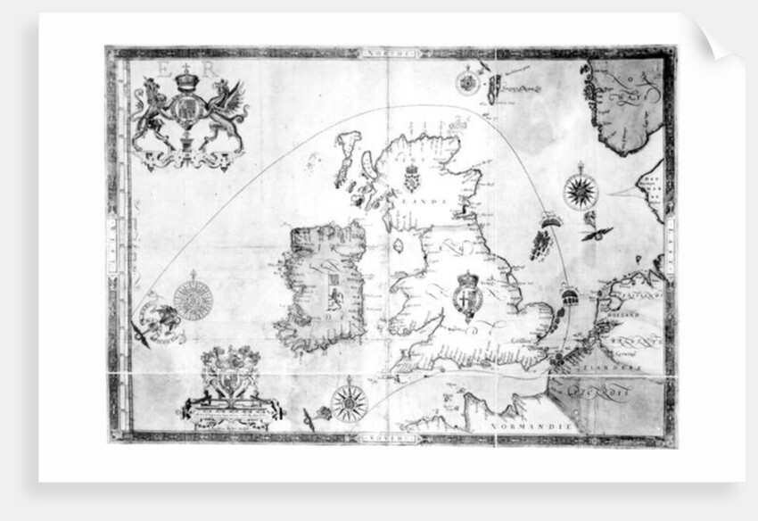 Map showing the route of the Armada fleet by Robert Adams (after)