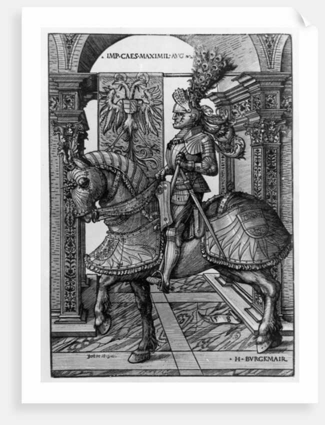 Equestrian portrait of Maximilian I c.1508 by Hans Burgkmair