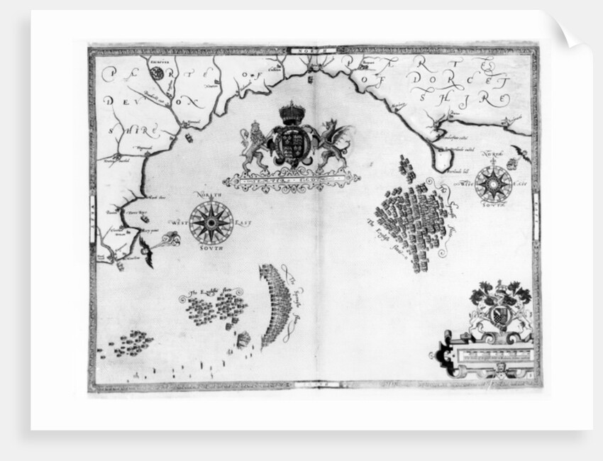 Map No.5 Showing the route of the Armada fleet by Robert (after) Adams