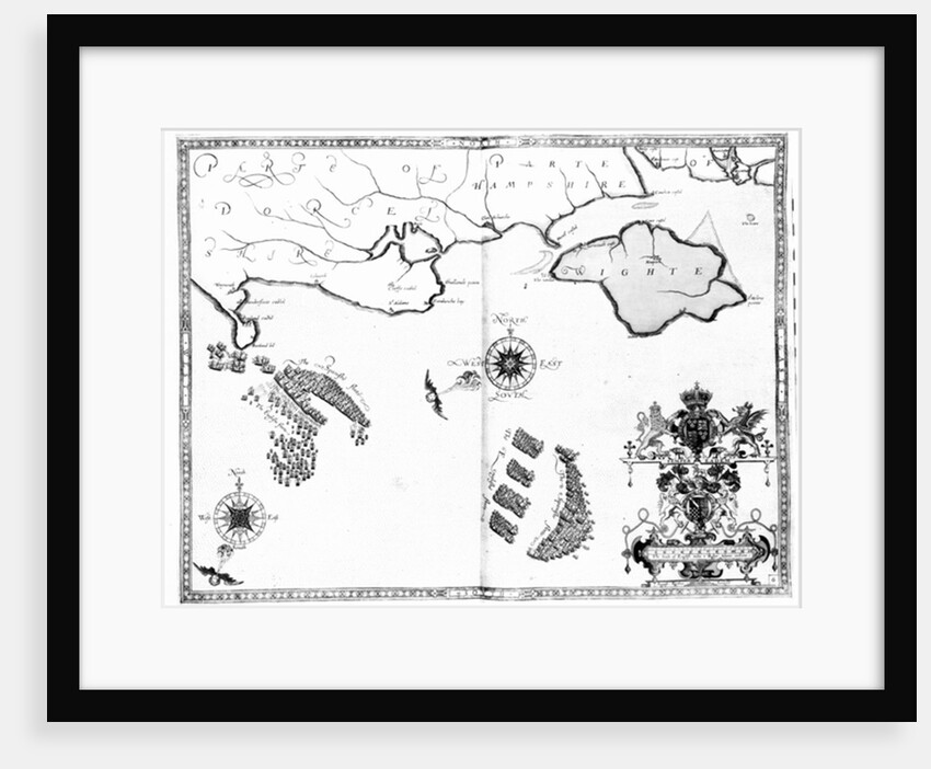 Map No.6 showing the route of the Armada fleet by Robert (after) Adams