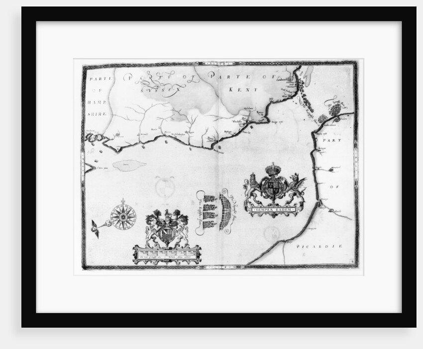 Map No.8 showing the route of the Armada fleet, engraved by Augustine Ryther, 1588 by Robert Adams
