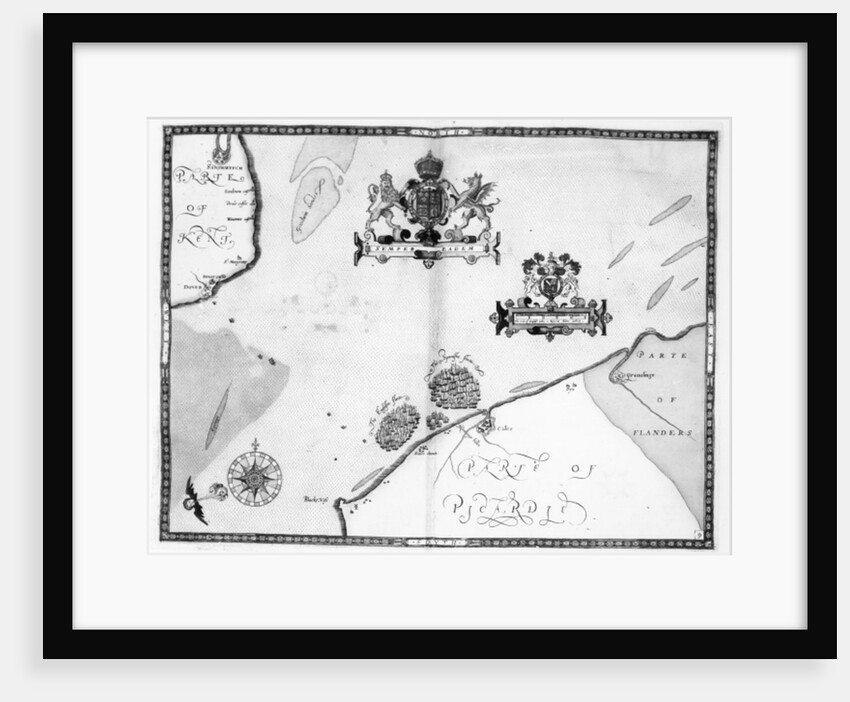 Map No.9 showing the route of the Armada fleet by Robert Adams