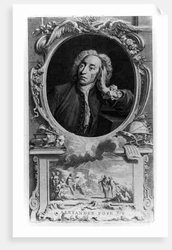 Portrait of Alexander Pope by Arthur (after) Pond