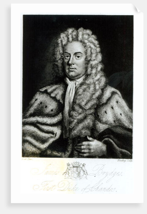 Portrait of James Brydges, first Duke of Chandos, engraved by Burnet Reading by Michael (after) Dahl