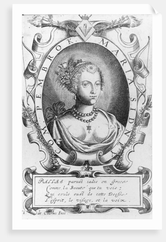 Portrait of Mary Sidney, Countess of Pembroke by J. de Courbes